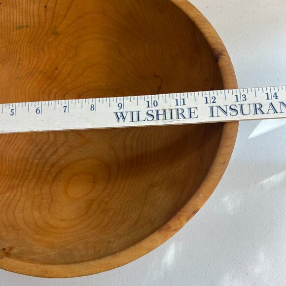 Unbranded Large Wooden Dough Bowl 12 in Hand Turned Smooth Vintage - Picture 8 of 9